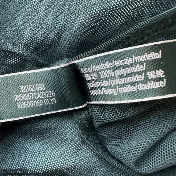 VICTORIA'S SECRET SEXY BLACK LACE MESH SLIP-ON BODYSUIT  ONE-PIECE LINGERIE S - Picture 15 of 16